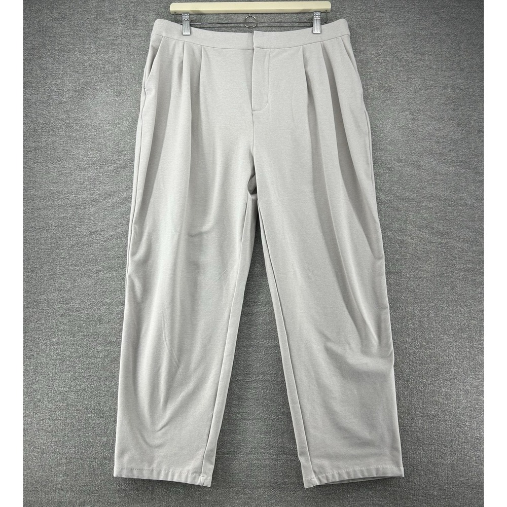 Vuori Elevation Ankle Trouser Pants Women Size XL Beige Casual